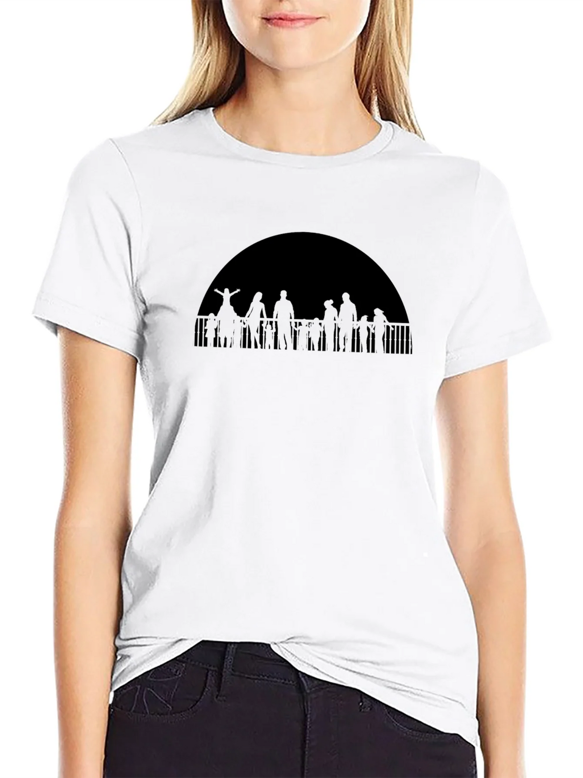 Silhouetted Crowd Graphic Tee product image 8