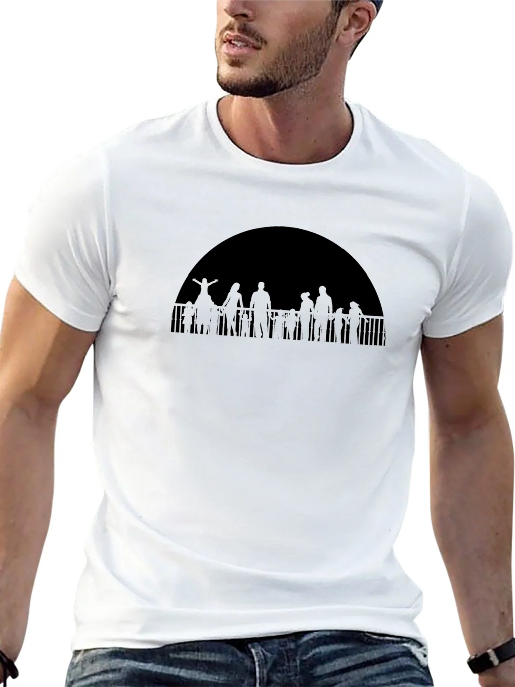 Silhouetted Crowd Graphic Tee product image 12