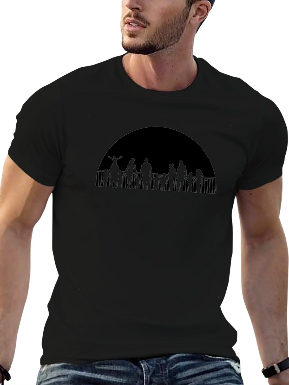 Silhouetted Crowd Graphic Tee product image 6