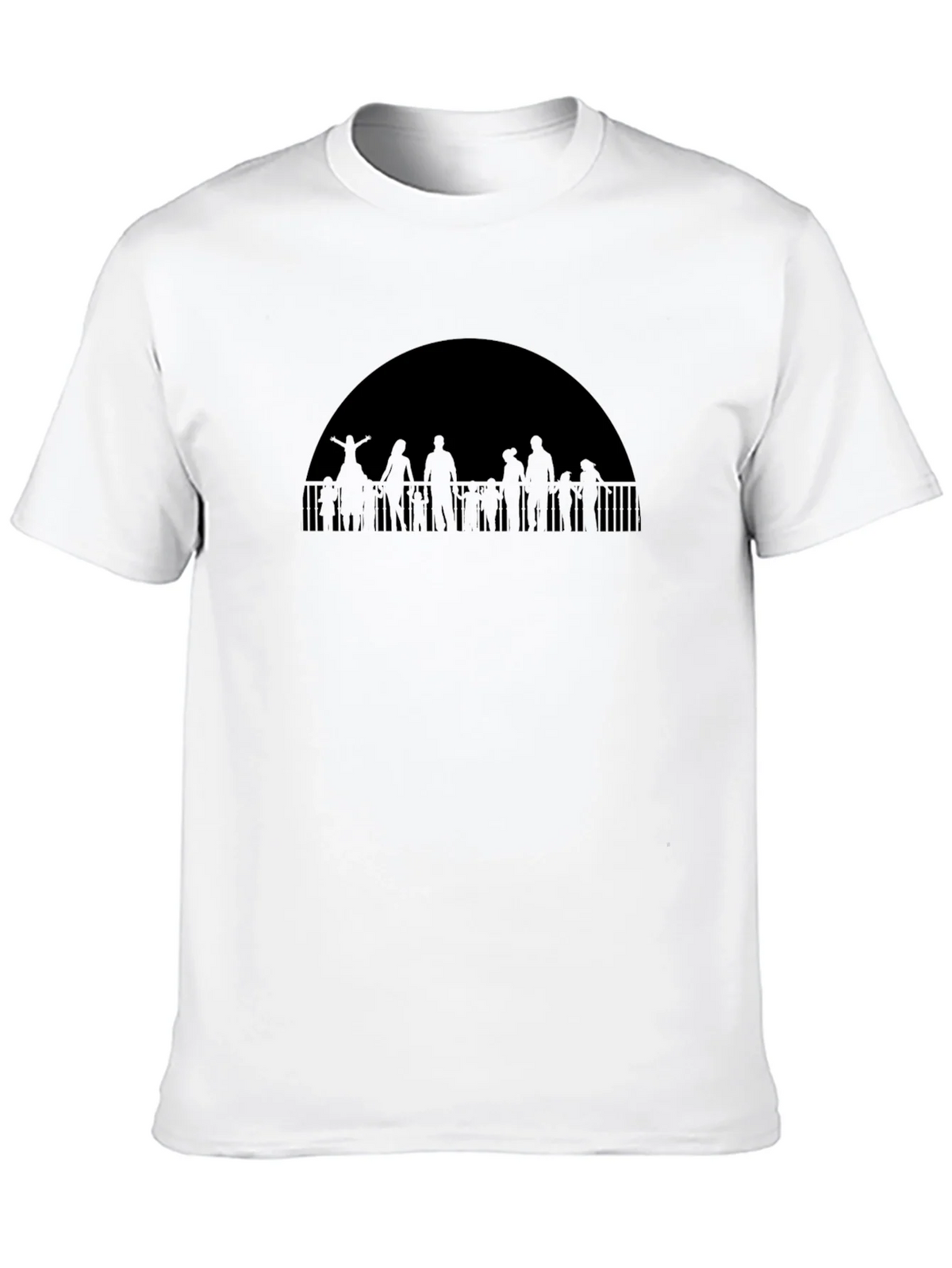 Silhouetted Crowd Graphic Tee product image 9