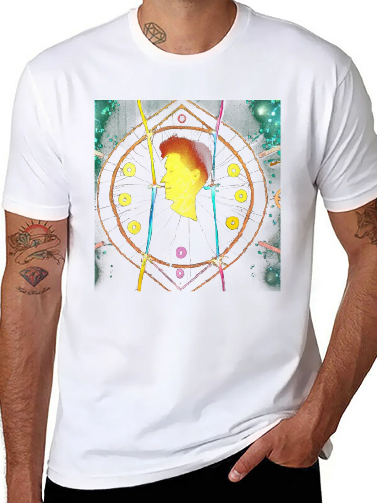 Abstract Silhouette Black T-Shirt product image 7