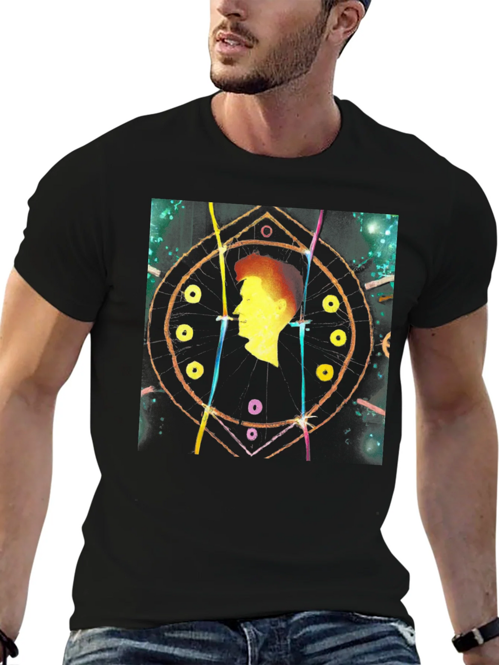 Abstract Silhouette Black T-Shirt product image 6