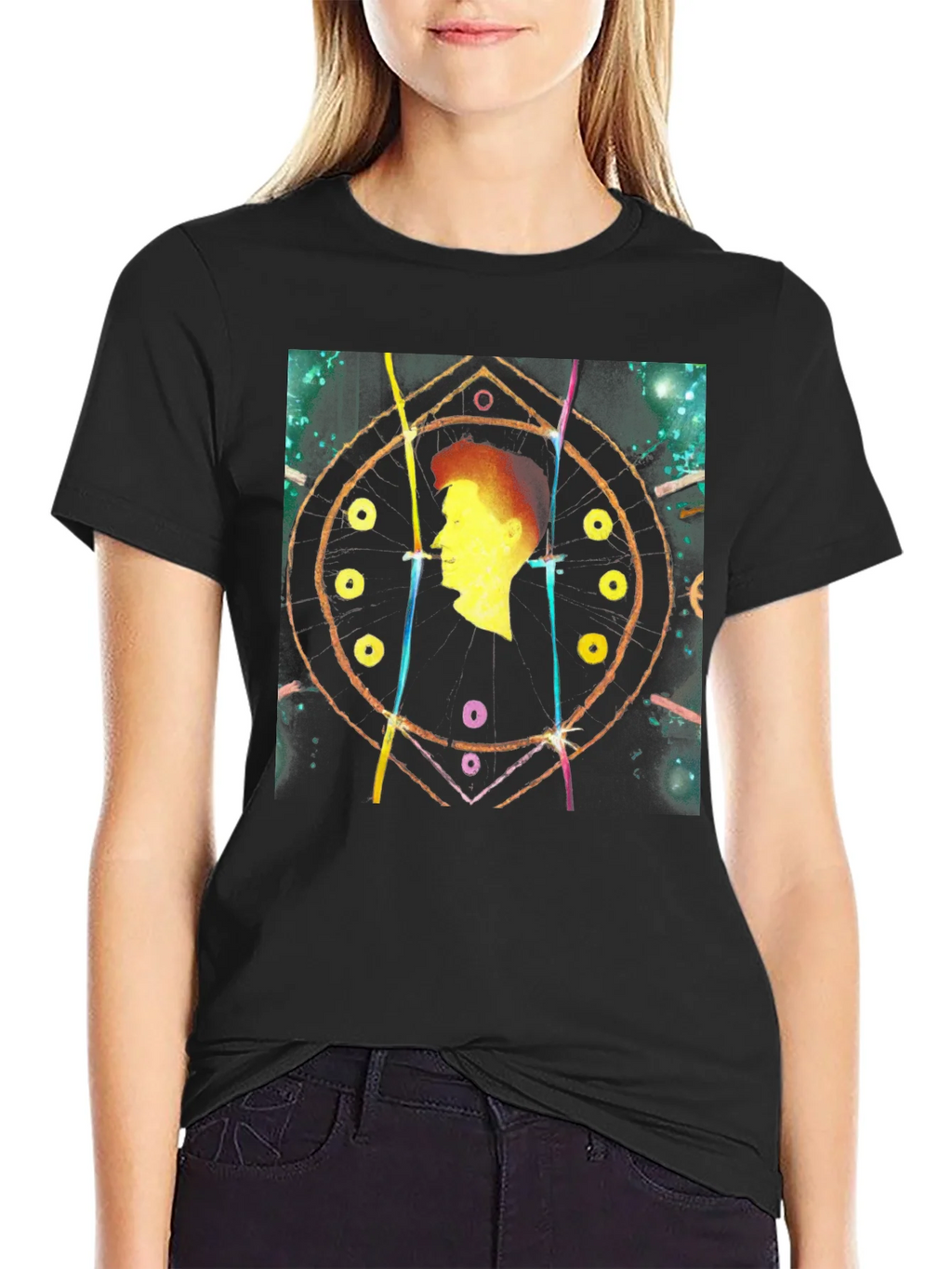Abstract Silhouette Black T-Shirt product image 2