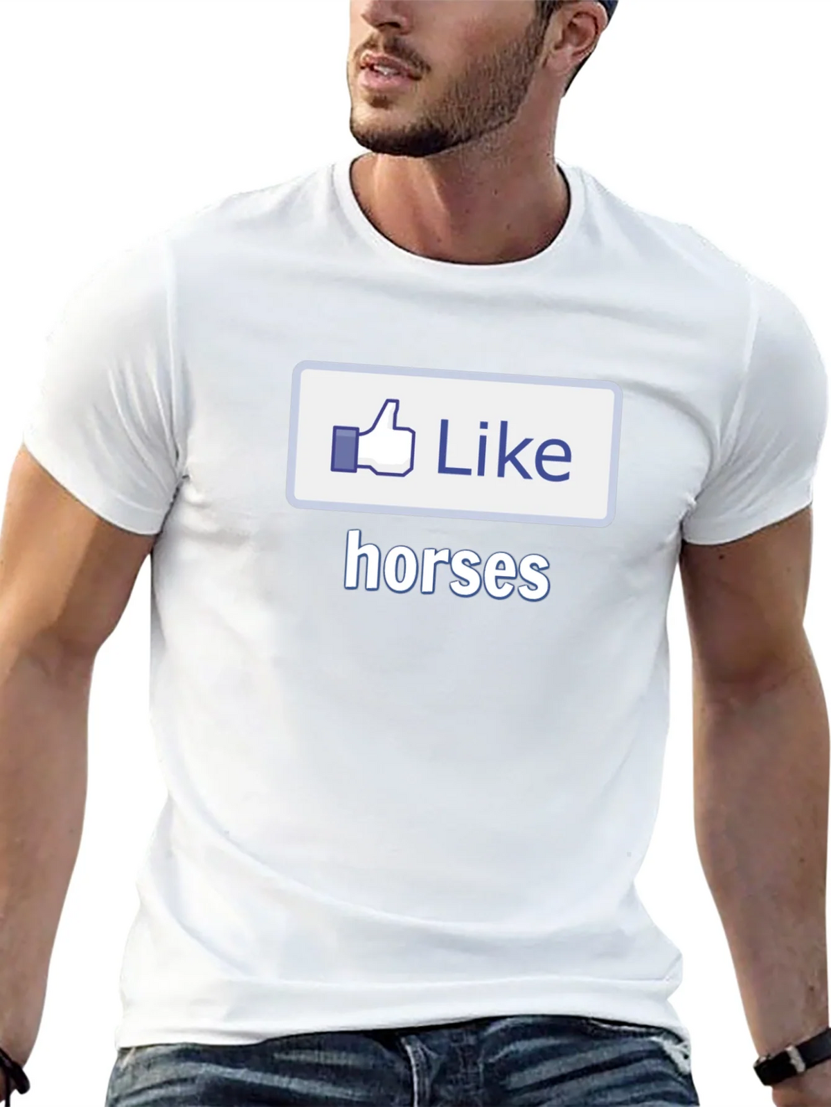 I Like Horses Black T-Shirt Novelty Graphic Tee product image 12