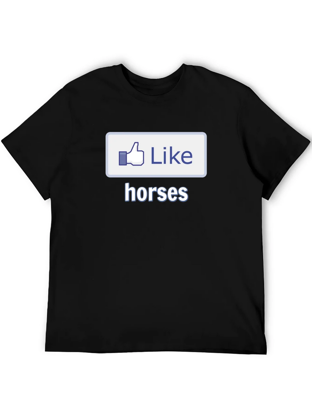 I Like Horses Black T-Shirt Novelty Graphic Tee product image 5