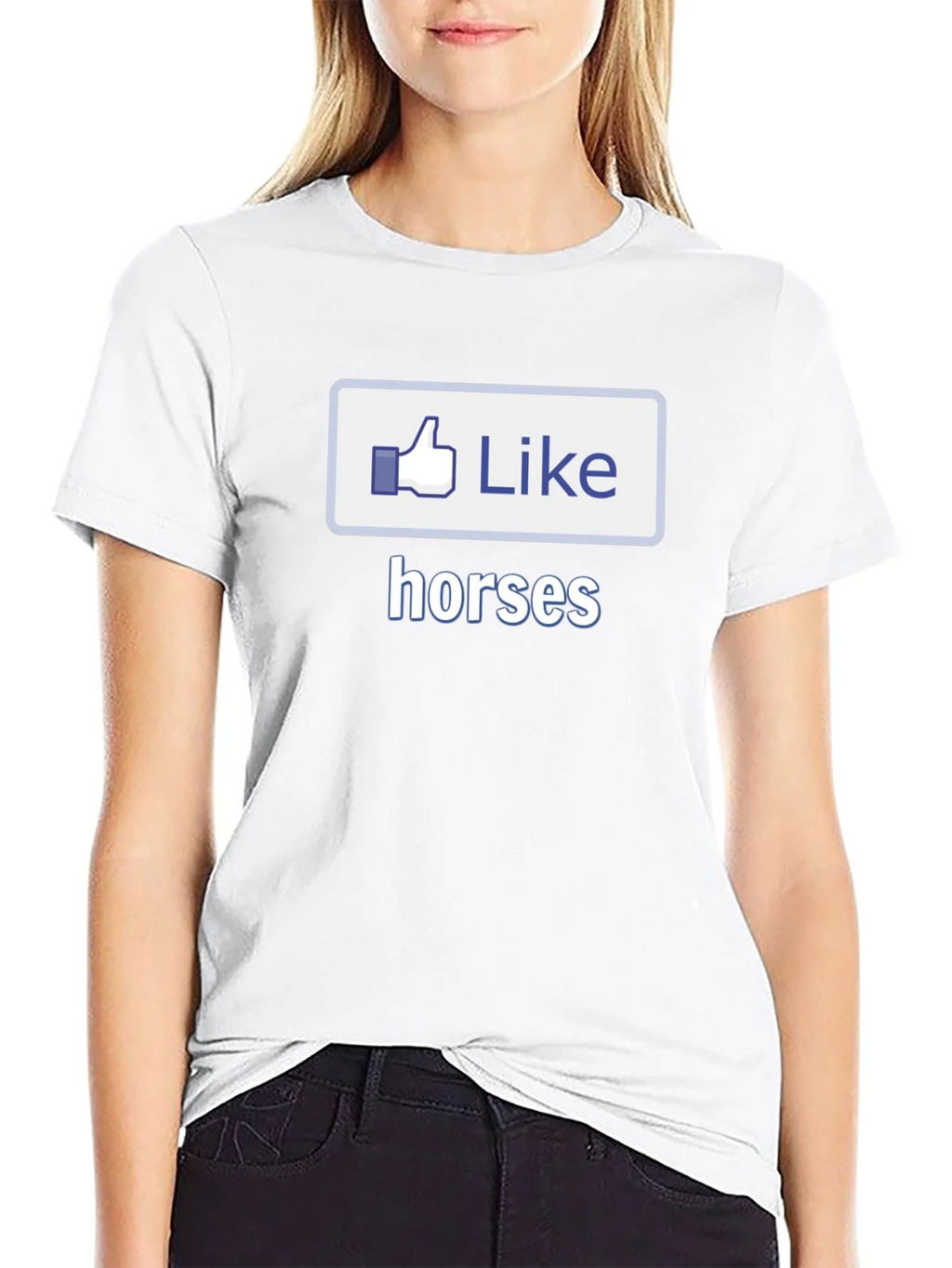 I Like Horses Black T-Shirt Novelty Graphic Tee product image 8
