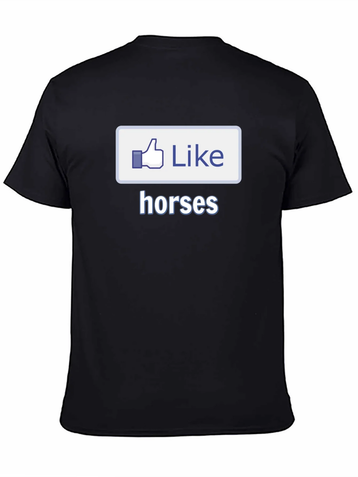 I Like Horses Black T-Shirt Novelty Graphic Tee product image 4
