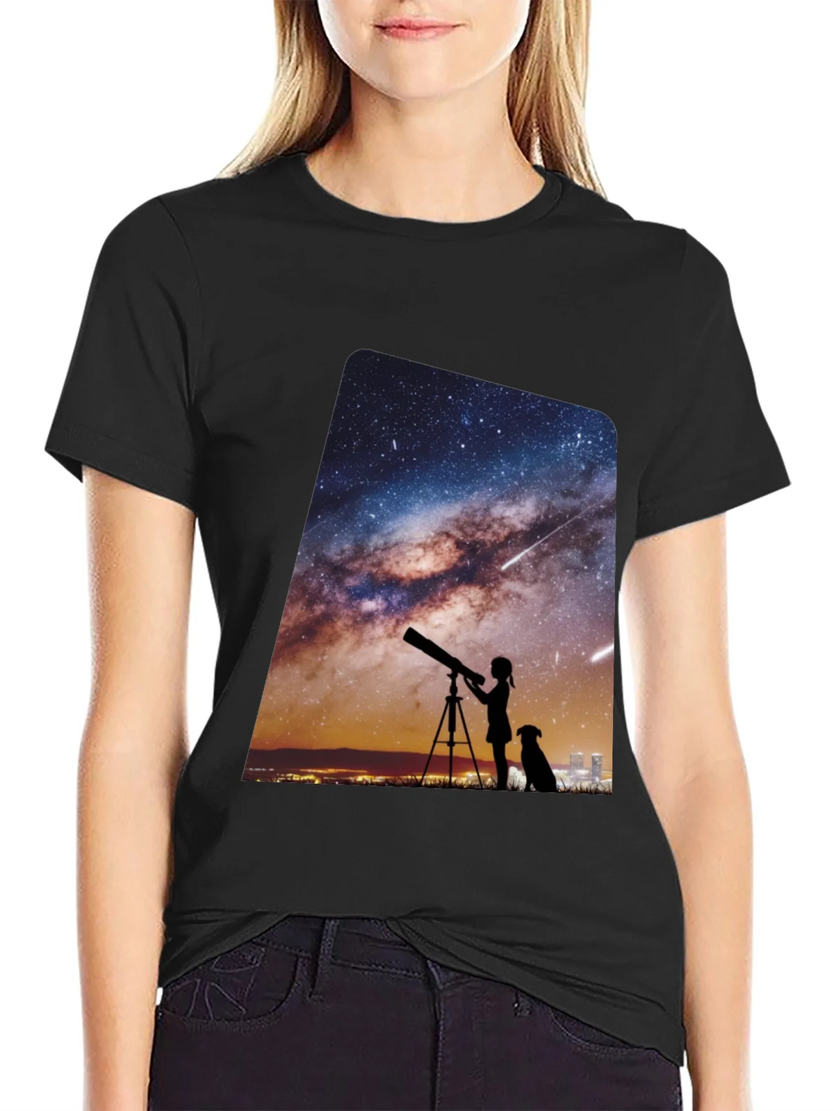 Starry Night Telescope Graphic Tee product image 2