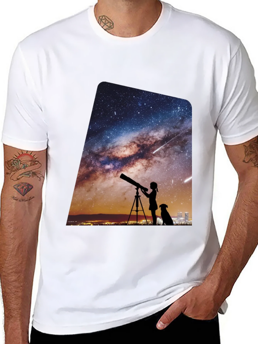 Starry Night Telescope Graphic Tee product image 7