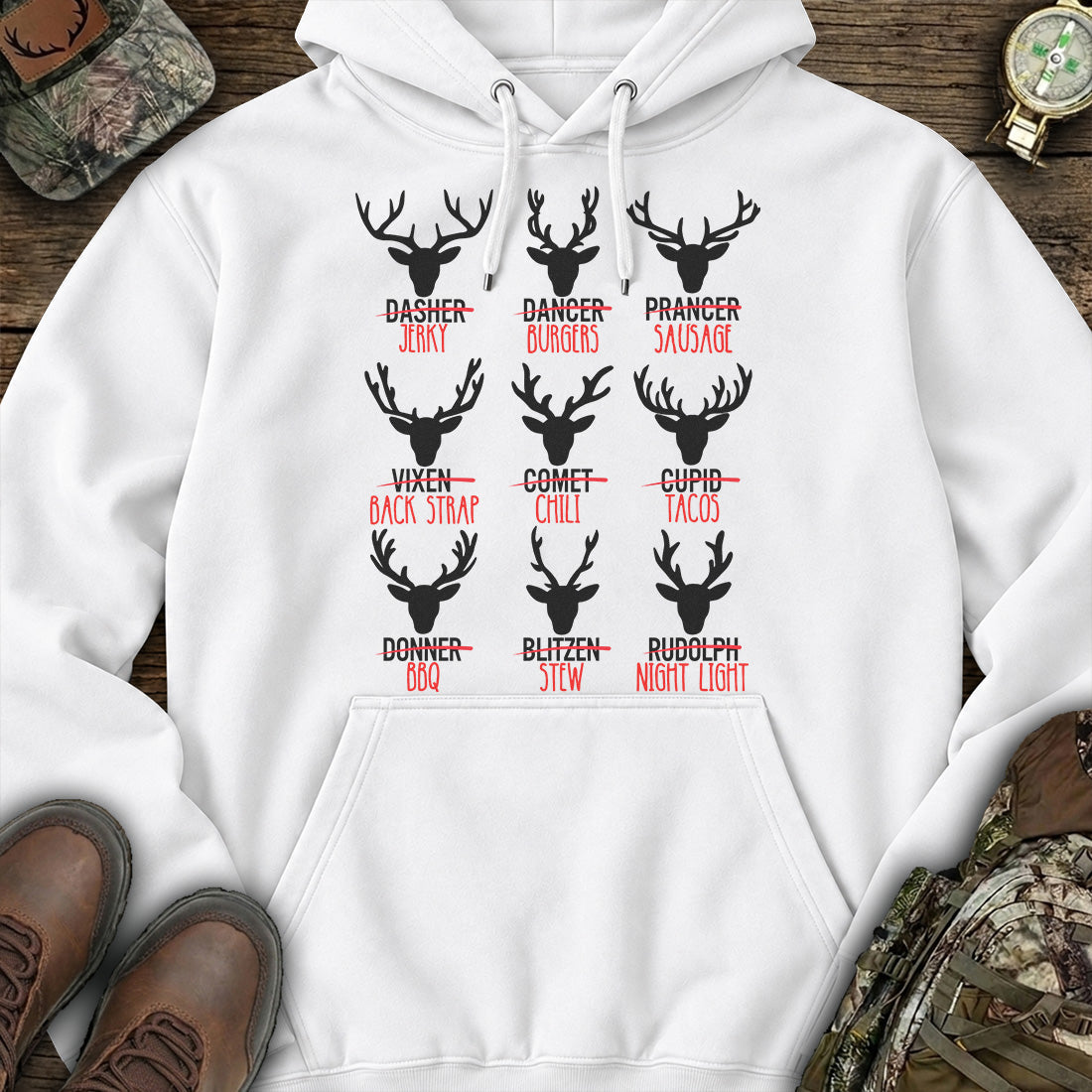 Reindeer Feast Humor Hoodie product image 5