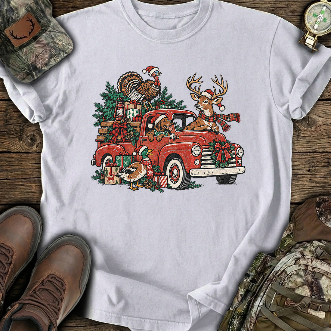 Christmas Truck Hunters T-Shirt product image 1