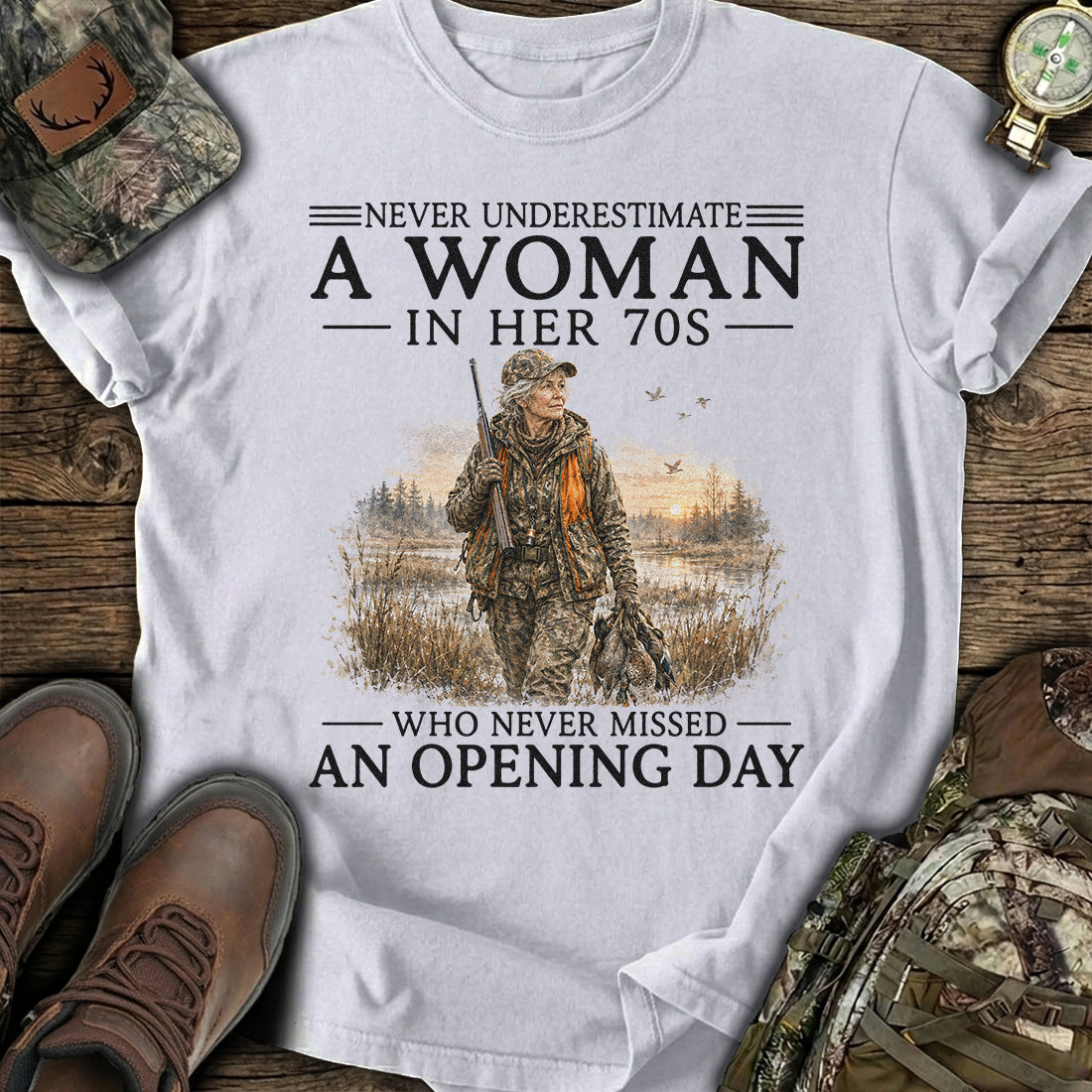 Personalized Age Opening Day Huntress T-Shirt product image 1