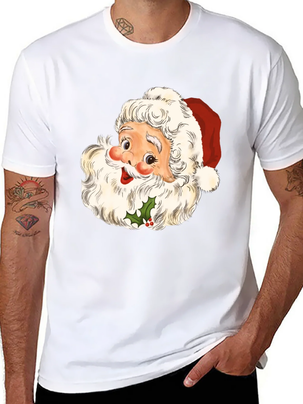 Santa Graphic Tee - Holiday Cheer T-Shirt product image 7