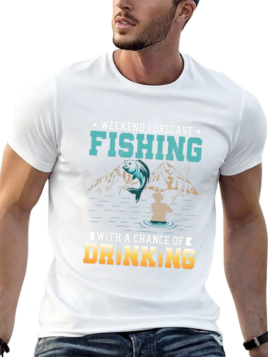 Fishing & Drinking Weekend Forecast T-Shirt product image 12