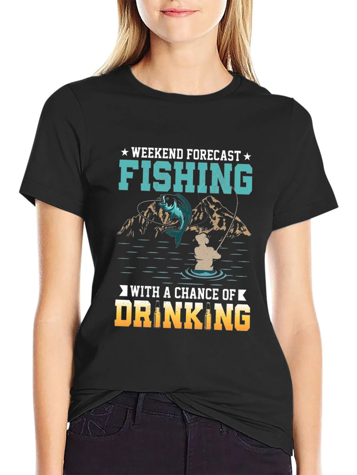 Fishing & Drinking Weekend Forecast T-Shirt product image 2