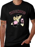 Vaccinated Nurse Boxer Graphic T-Shirt product image 1
