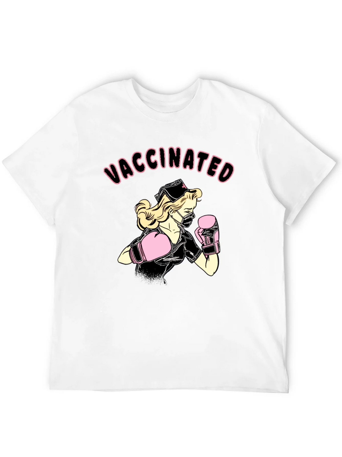 Vaccinated Nurse Boxer Graphic T-Shirt product image 11