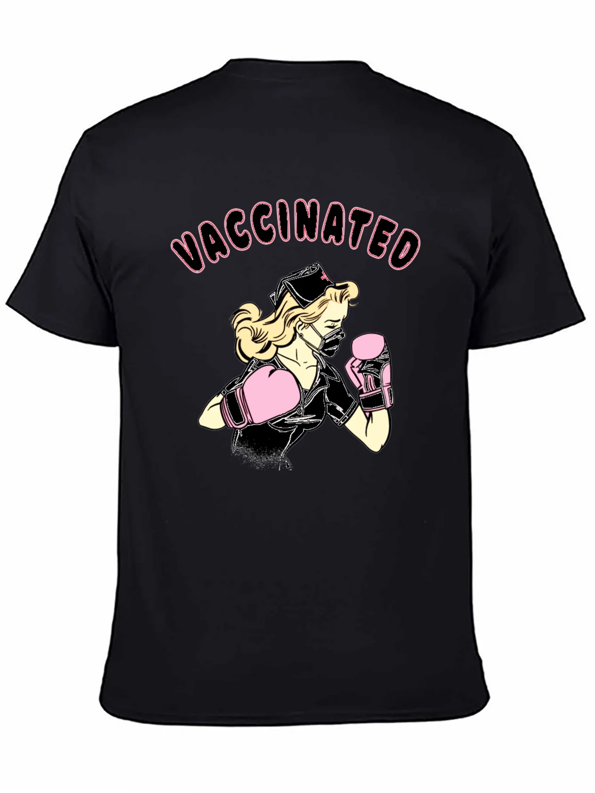 Vaccinated Nurse Boxer Graphic T-Shirt product image 4
