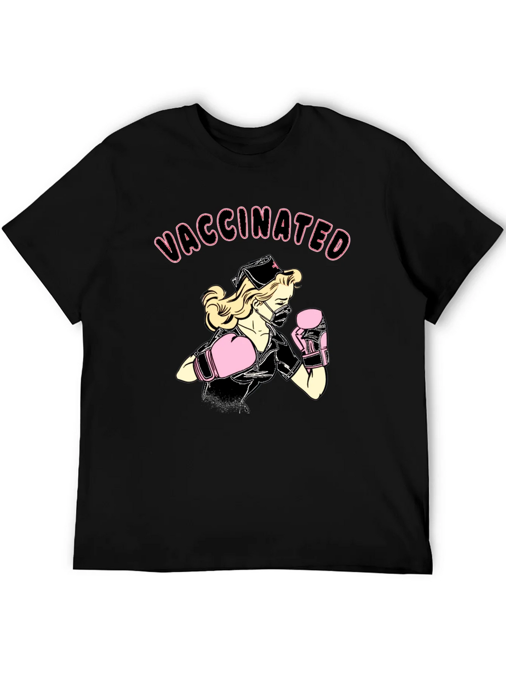 Vaccinated Nurse Boxer Graphic T-Shirt product image 5