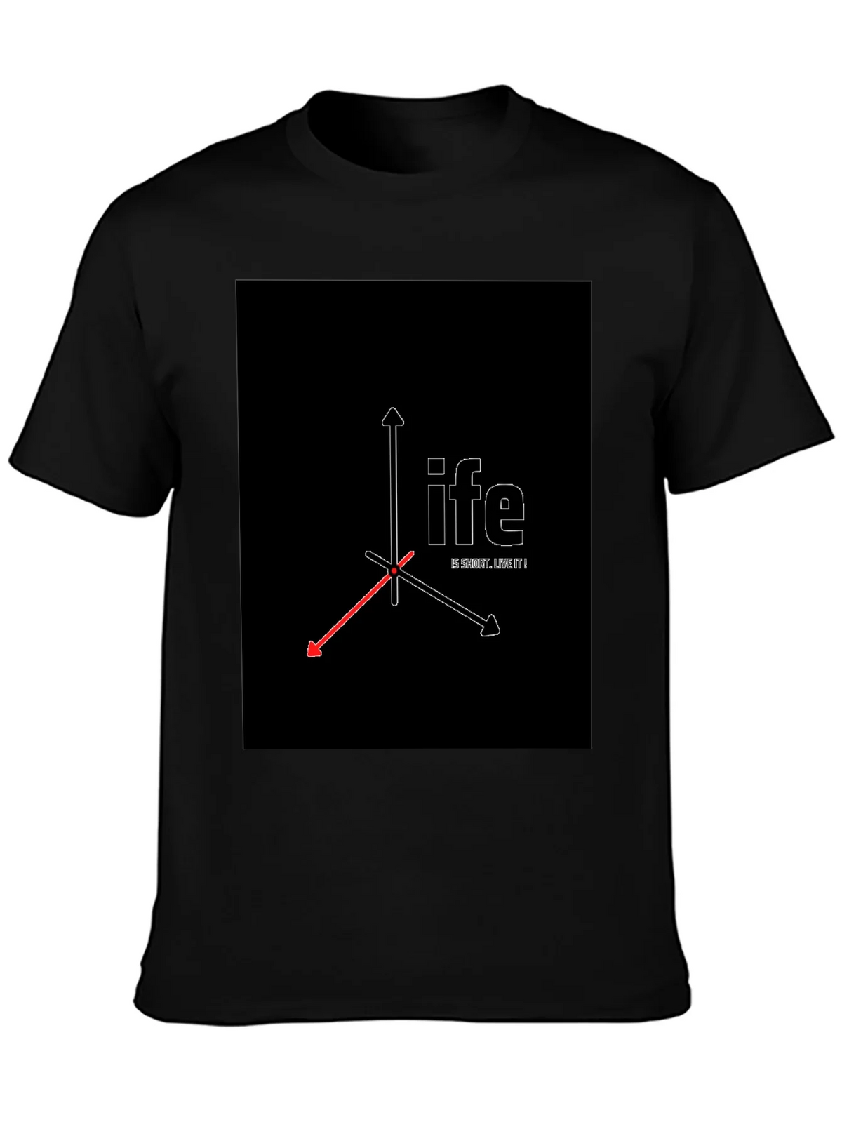 Geometric Life Print Black T-Shirt product image 3