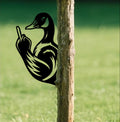 Funny Duck Hunting Metal Sign WITH LED/WITHOUT LED - Humorous Yard Art