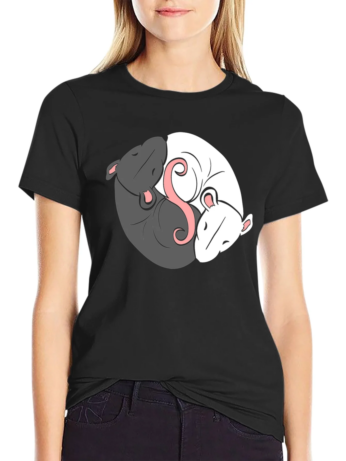 Yin Yang Rat T-Shirt - Balance & Harmony product image 2