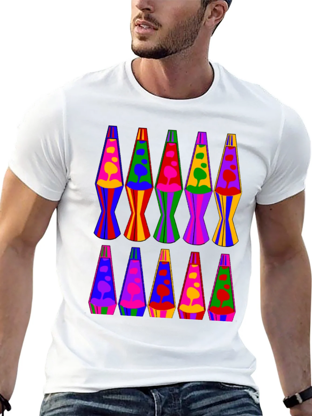 Retro Lava Lamp Pattern T-Shirt product image 5