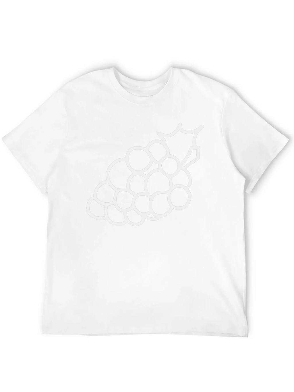 Grape Outline Graphic Tee - Casual Black T-Shirt product image 11