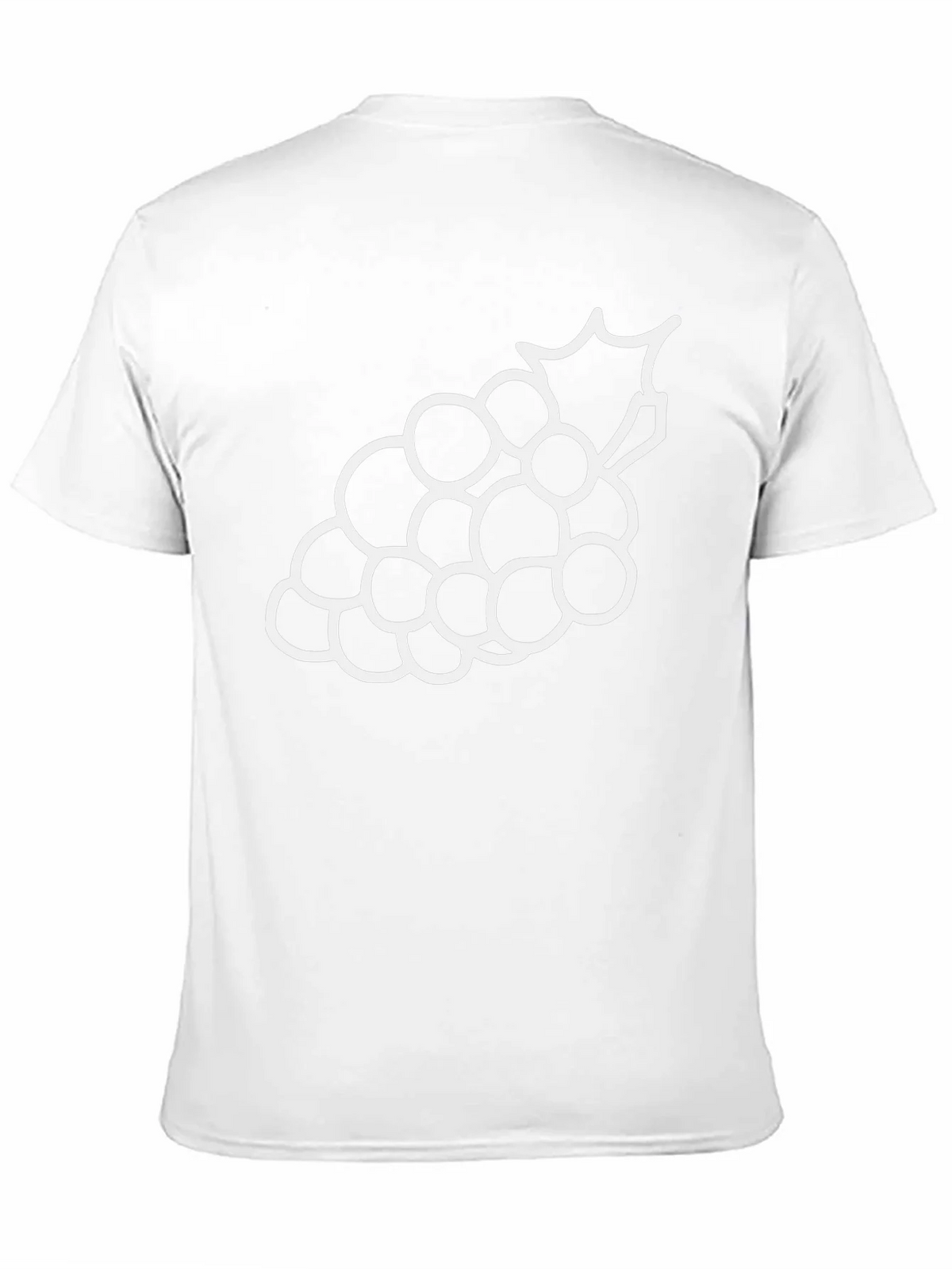 Grape Outline Graphic Tee - Casual Black T-Shirt product image 10