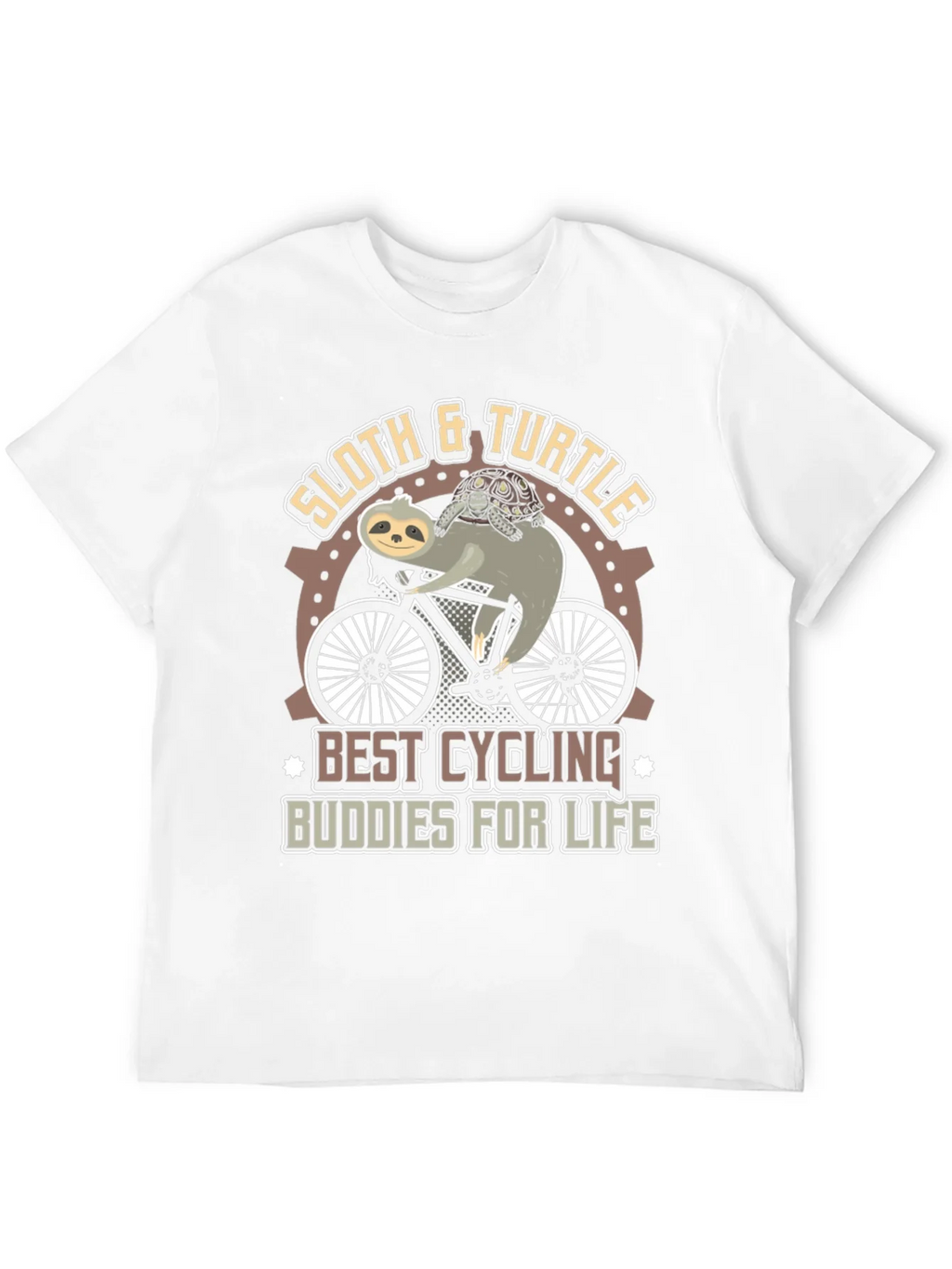 Sloth & Turtle Cycling Buddies T-Shirt product image 11