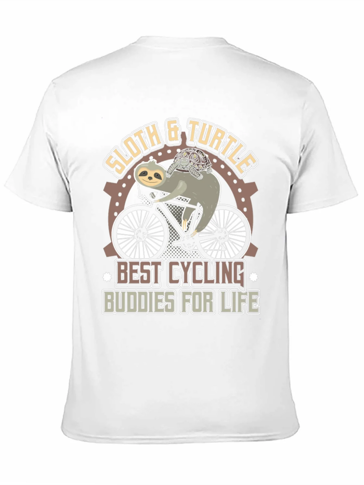 Sloth & Turtle Cycling Buddies T-Shirt product image 10