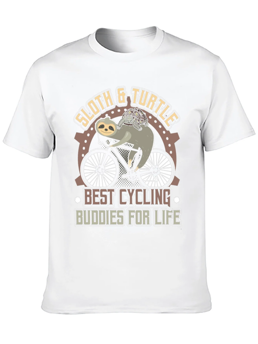 Sloth & Turtle Cycling Buddies T-Shirt product image 9