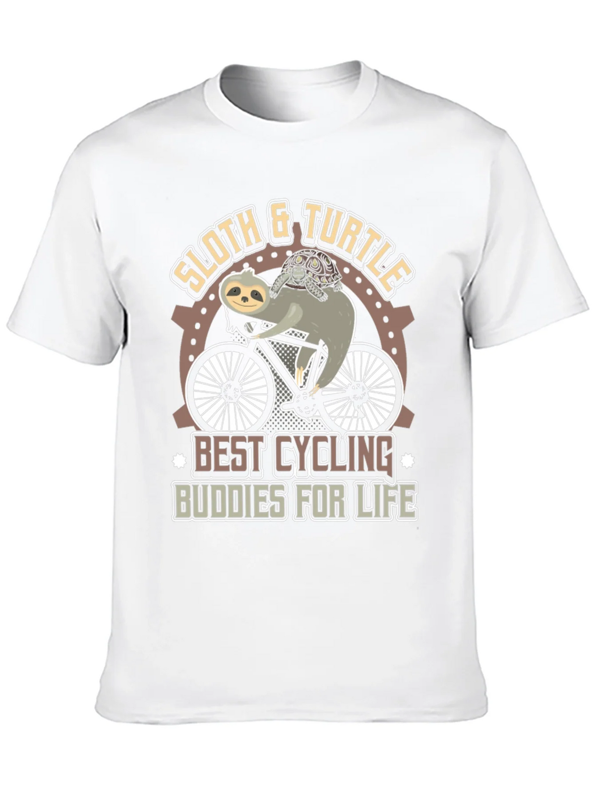 Sloth & Turtle Cycling Buddies T-Shirt product image 9