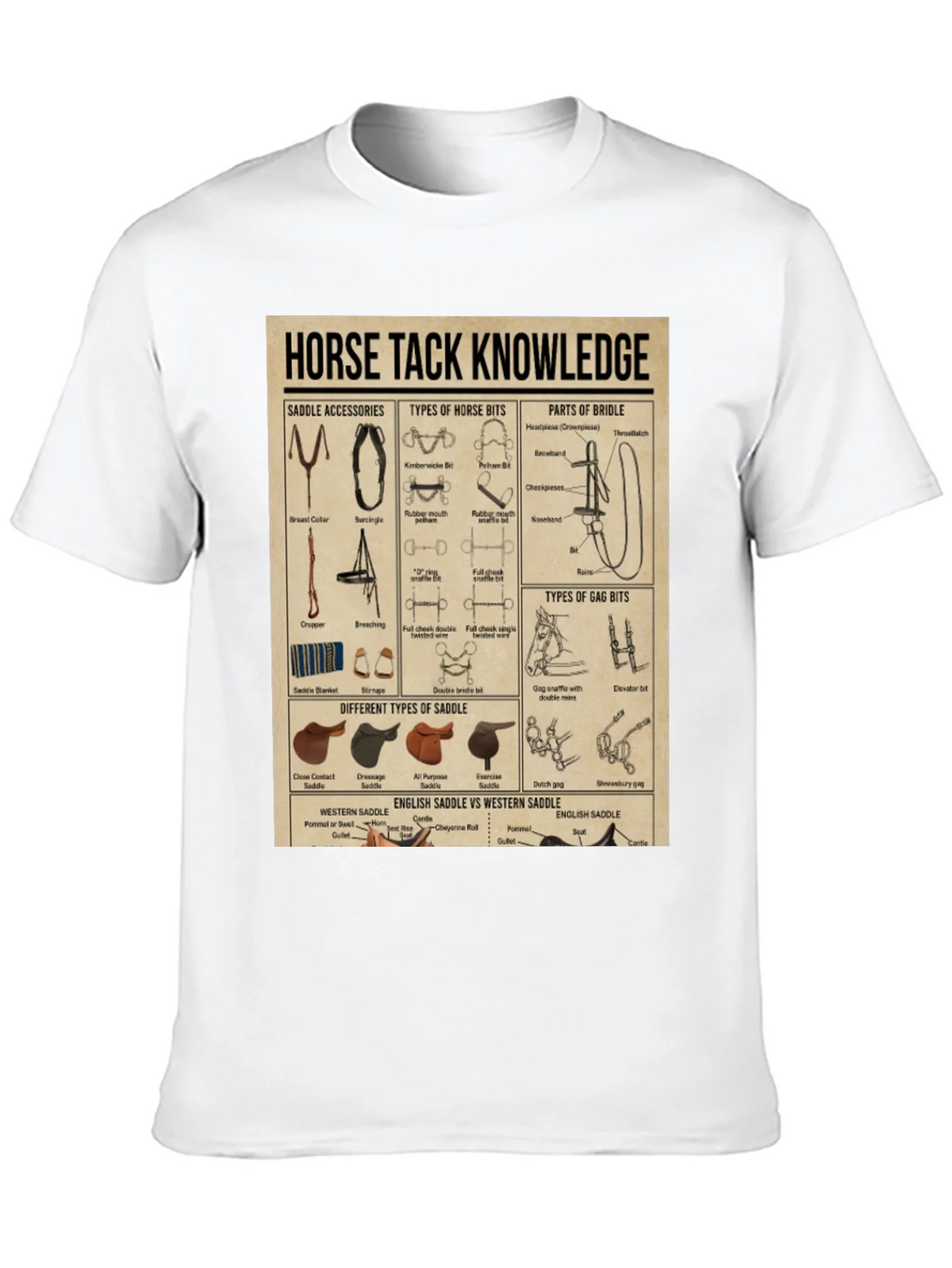 Horse Tack Knowledge Graphic T-Shirt product image 9