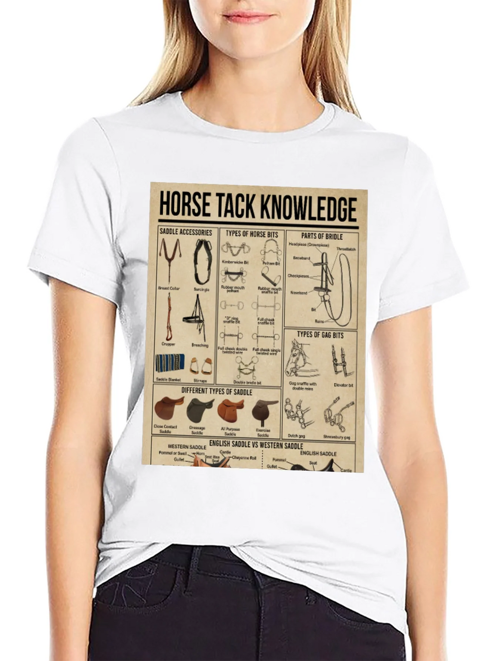 Horse Tack Knowledge Graphic T-Shirt product image 8