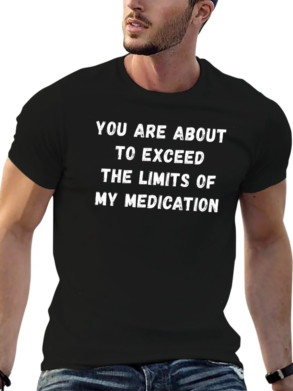 Sarcastic Medication Limits Black T-Shirt product image 6