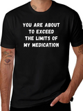 Sarcastic Medication Limits Black T-Shirt product image 1