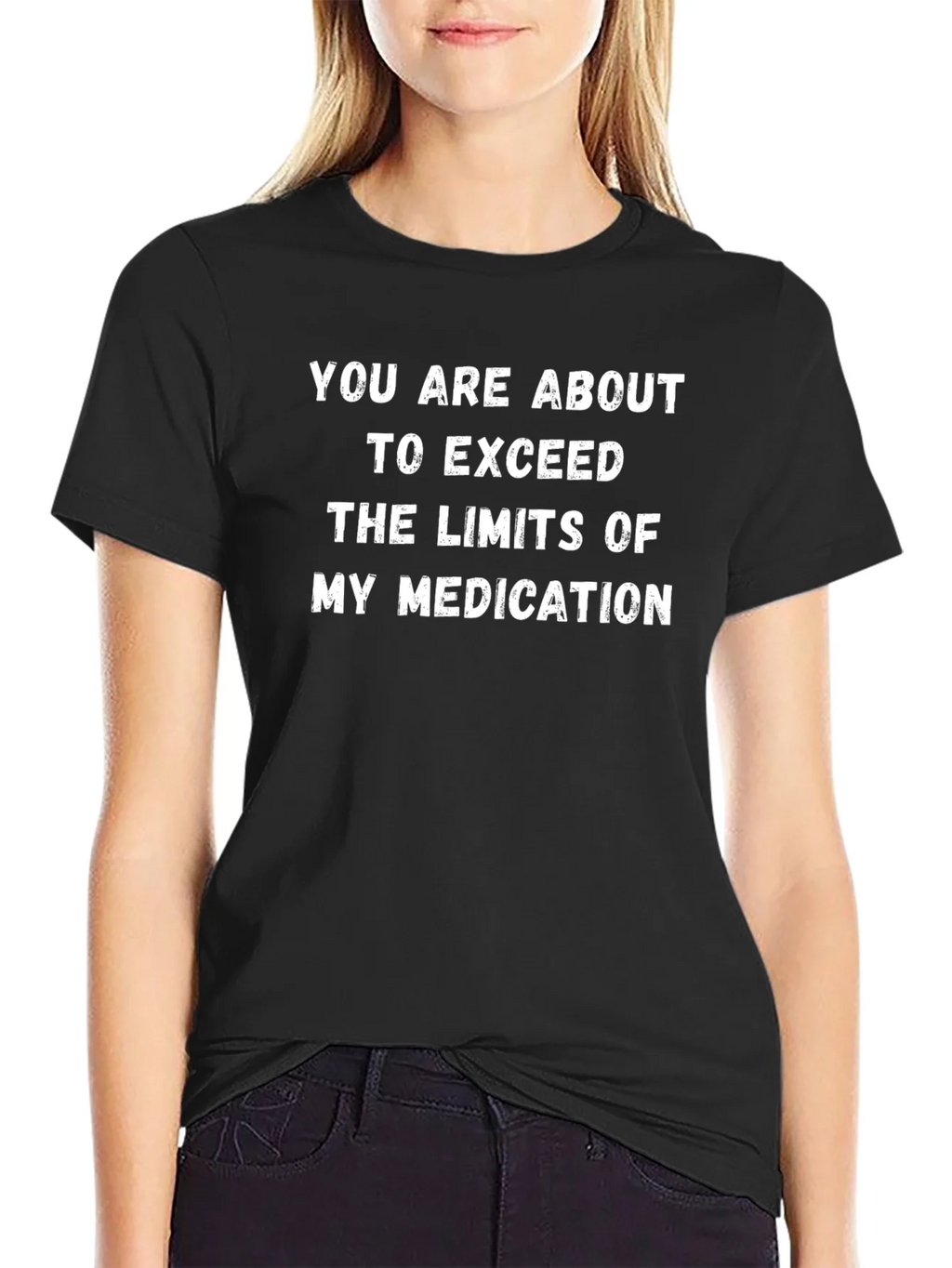 Sarcastic Medication Limits Black T-Shirt product image 2