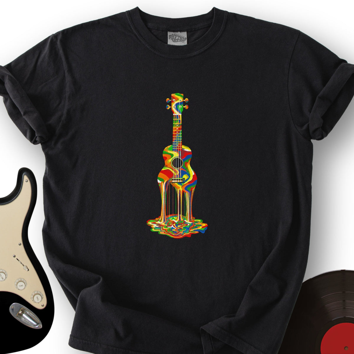 Melting Rainbow Ukulele T-Shirt product image 1