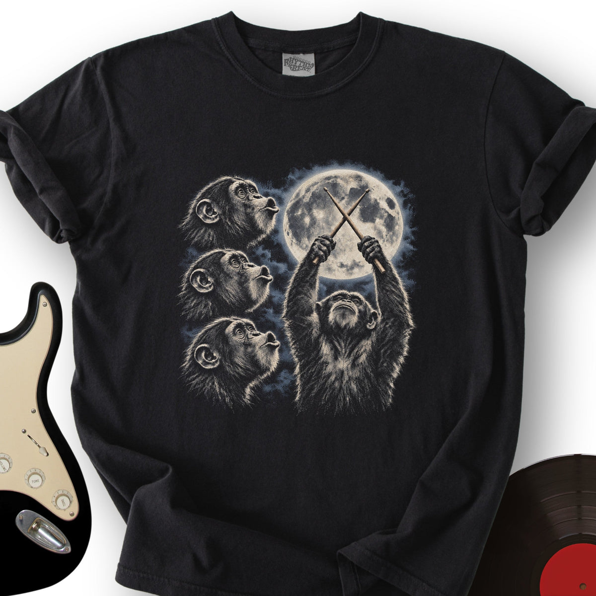 Chimp Drumstick Moon T-Shirt product image 1
