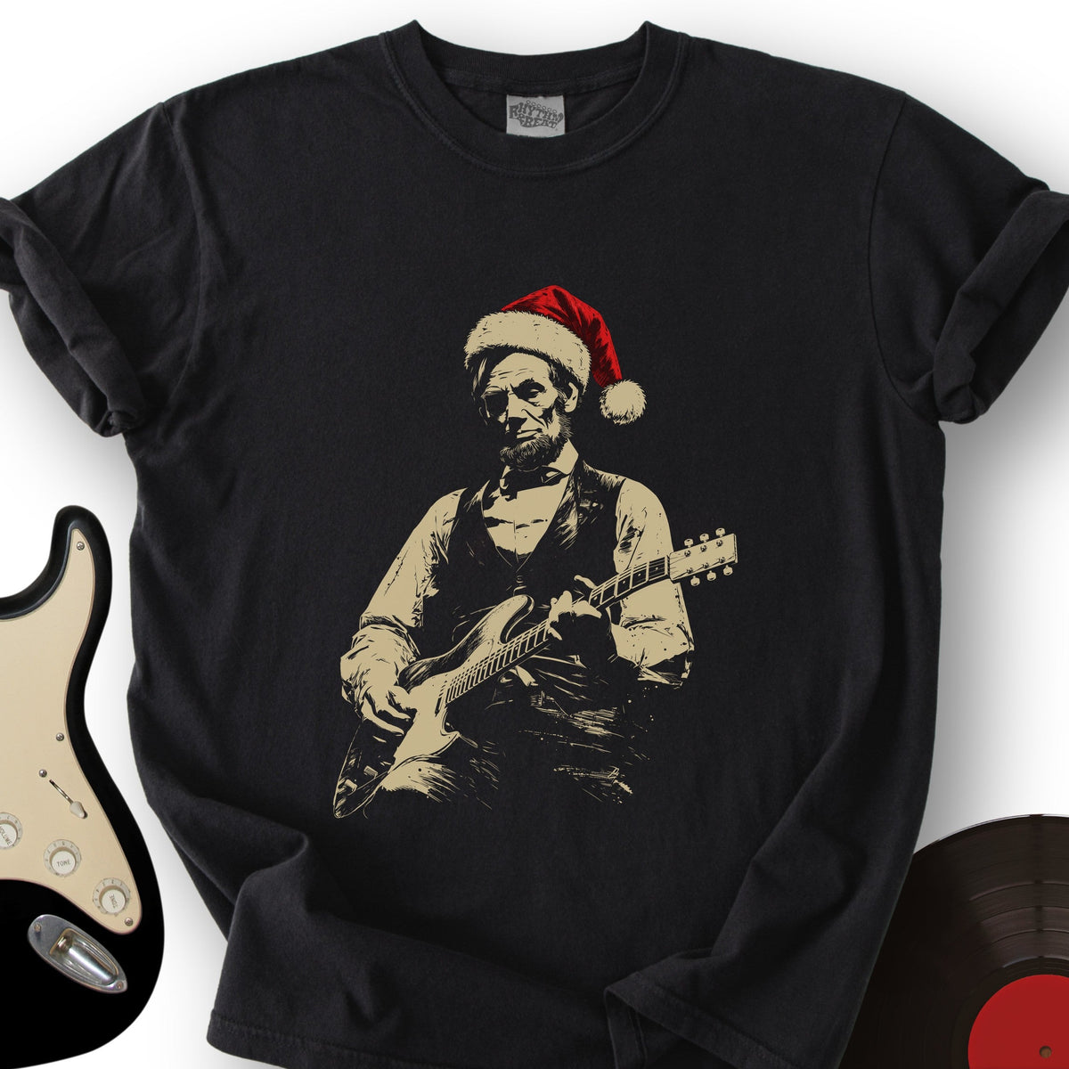 Lincoln Claus Red Hat Christmas T-Shirt