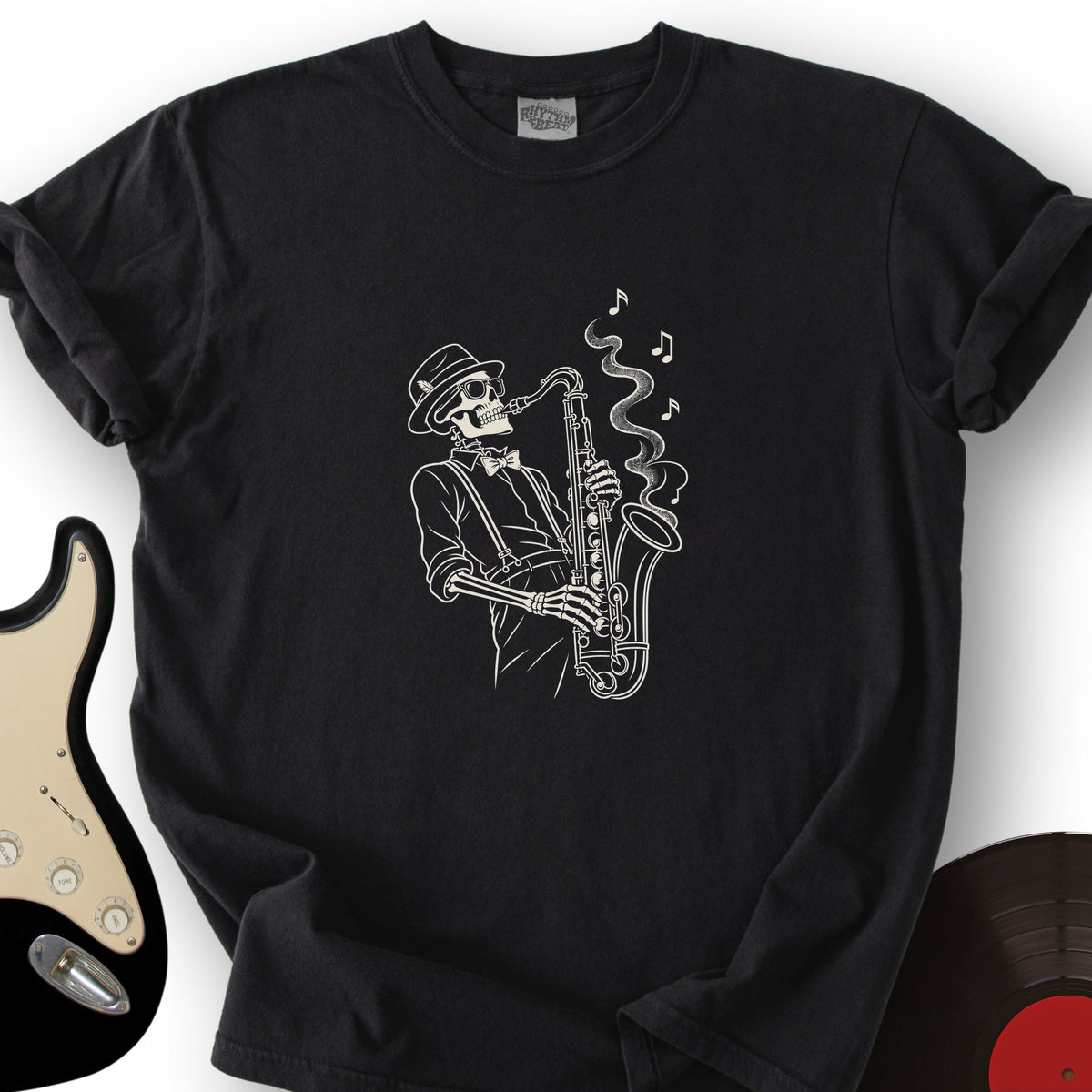 Skeleton Saxophone T-Shirt product image 1