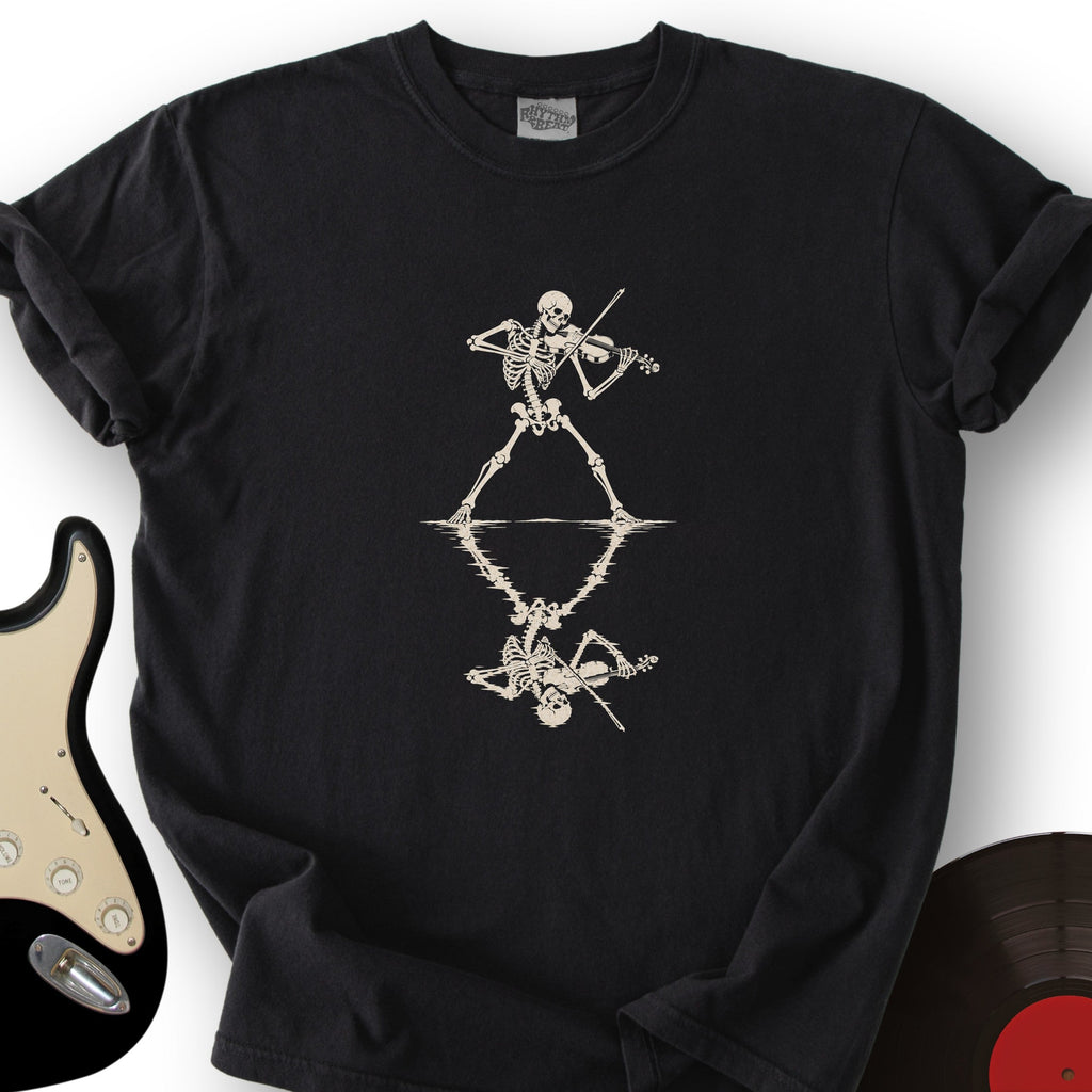 Skeleton Fiddler Silhouette T-Shirt product image 1