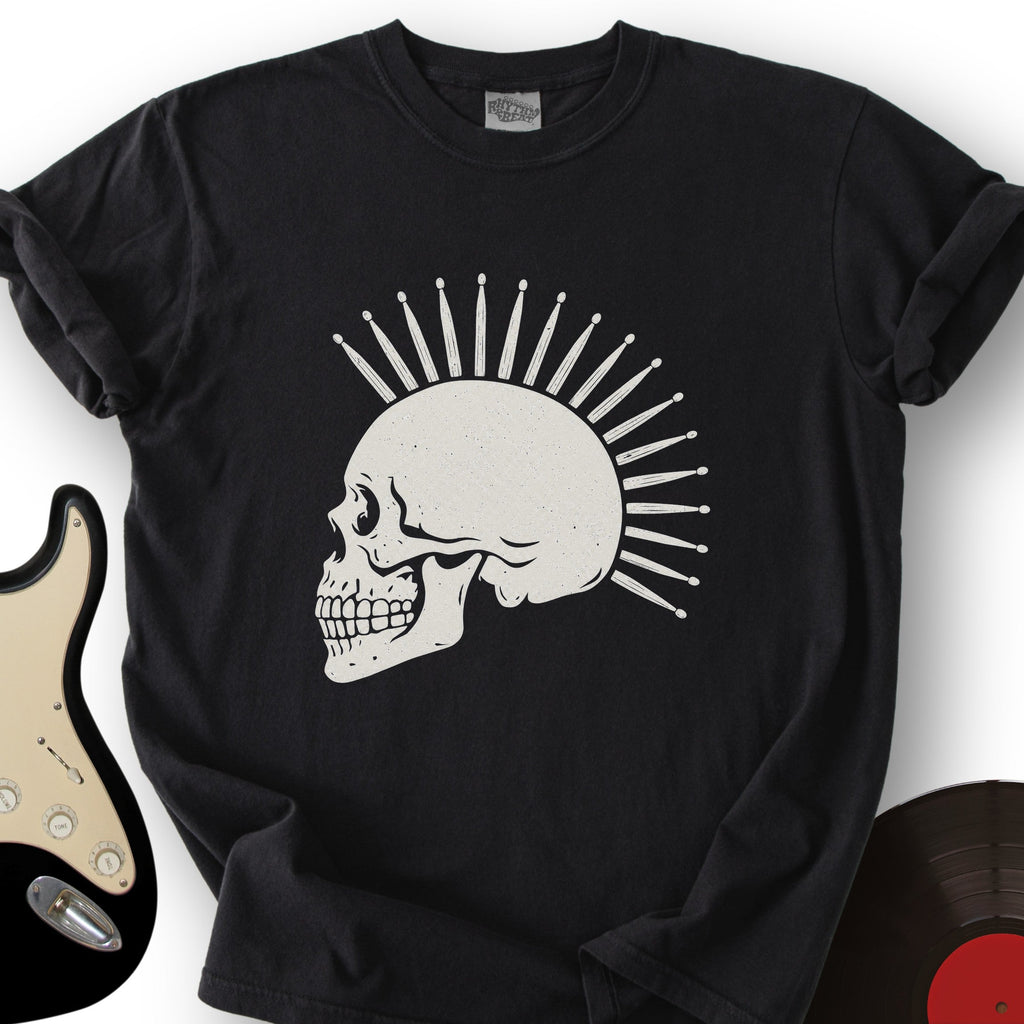 Drumstick Mohawk Skull T-Shirt product image 1