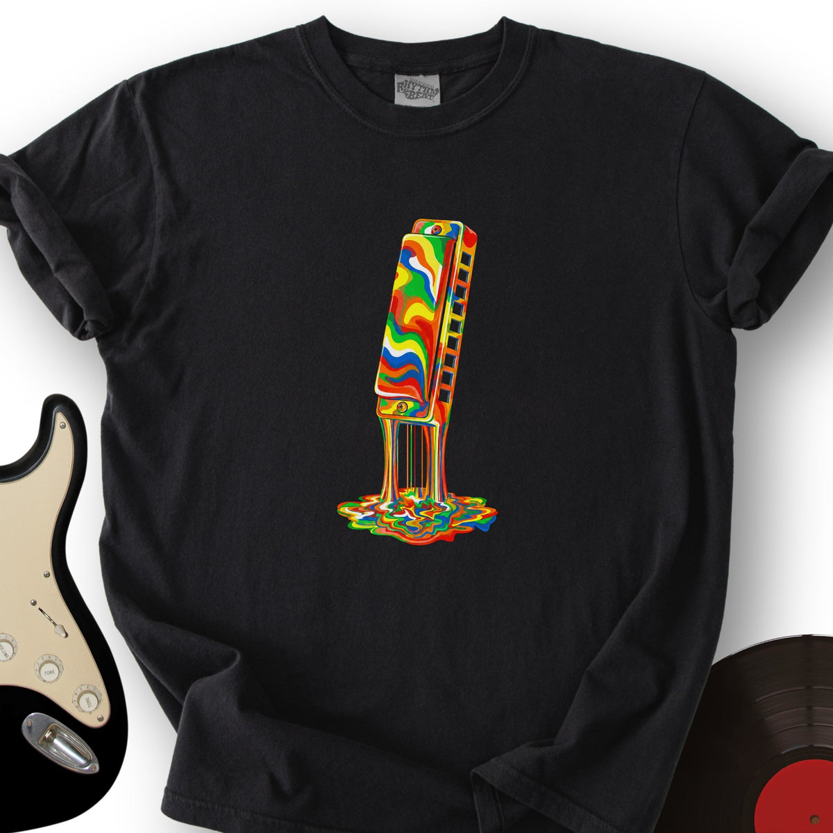 Melting Rainbow Harmonica T-Shirt product image 1