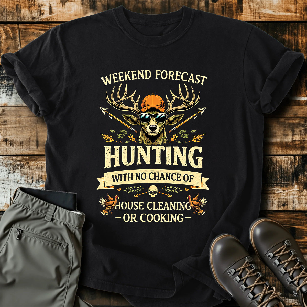 Weekend Hunting Funny T-Shirt product image 1