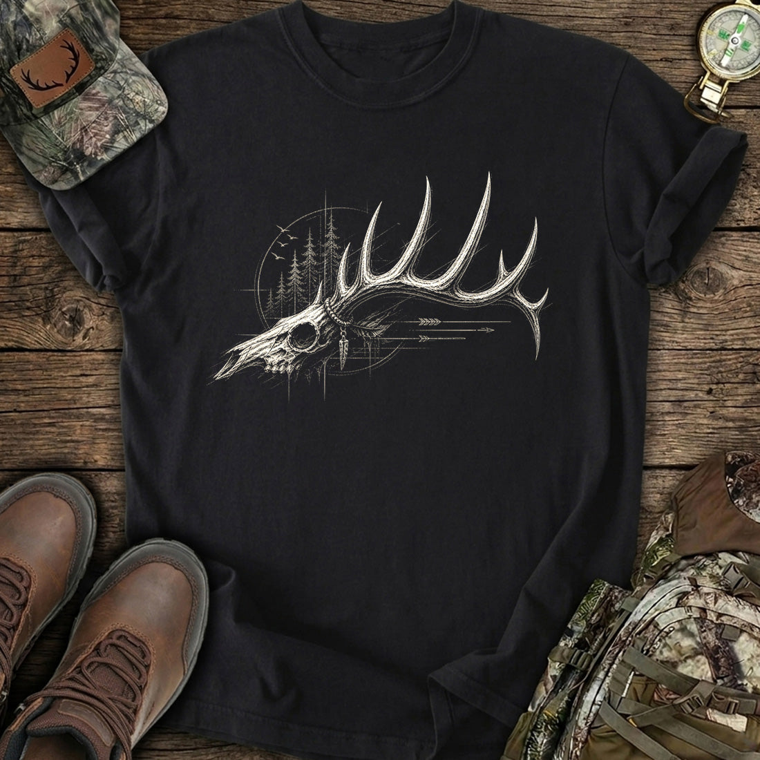 Deer Skull Antler T-Shirt product image 2