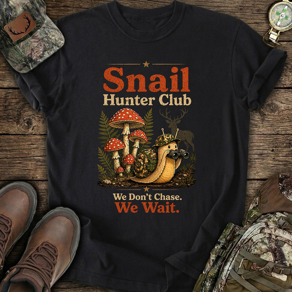 Snail Hunter Club Funny Hunting T-Shirt product image 1