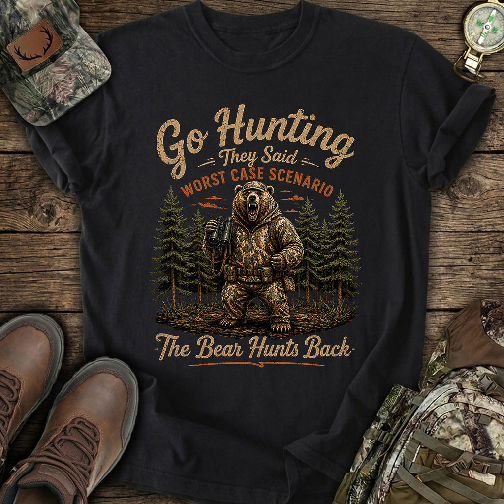 Bear Hunts Back Hunting T-Shirt product image 1