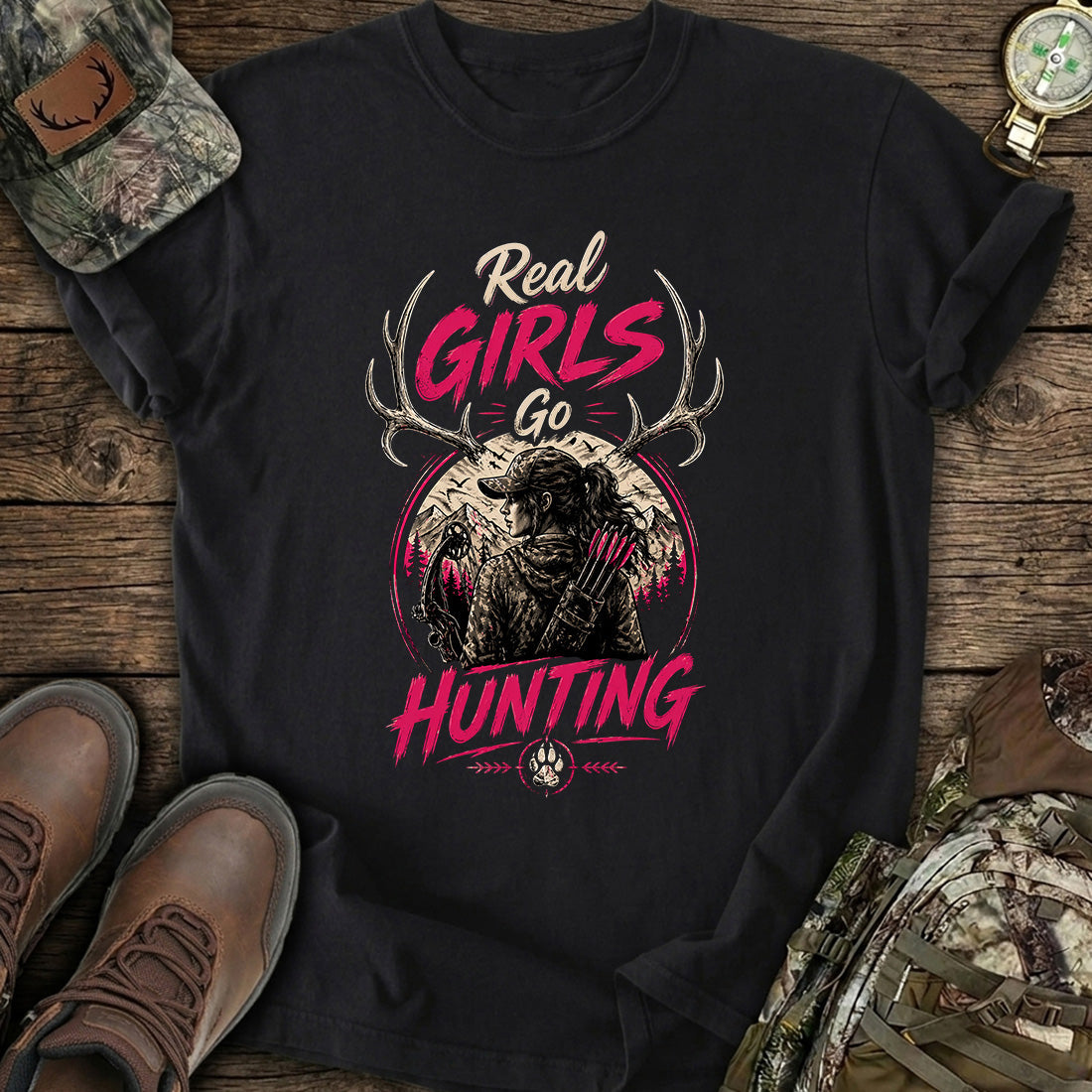 Real Girls Go Hunting T-Shirt product image 1